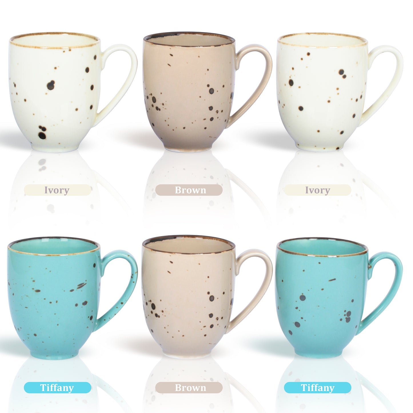 Coffee Mugs (14 oz) – Natural Assorted Colors - Esfour Ceramics