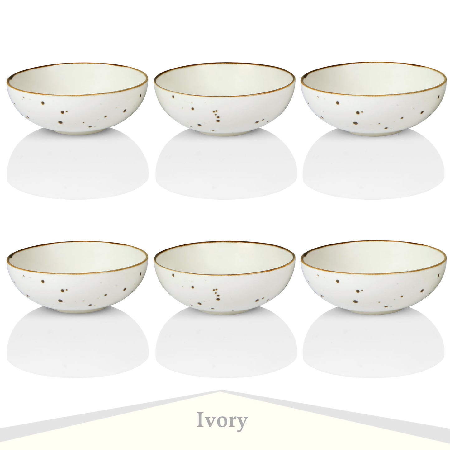 Esfour Round Porcelain Bowls - 18 Ounce - Set of 6 - Microwave, Oven, Dishwasher-Safe, Scratch Resistant, Porcelain Durable Small Dishes Bowls for Cereal, Salad, Pasta, Soup Dessert - Assorted Classic
