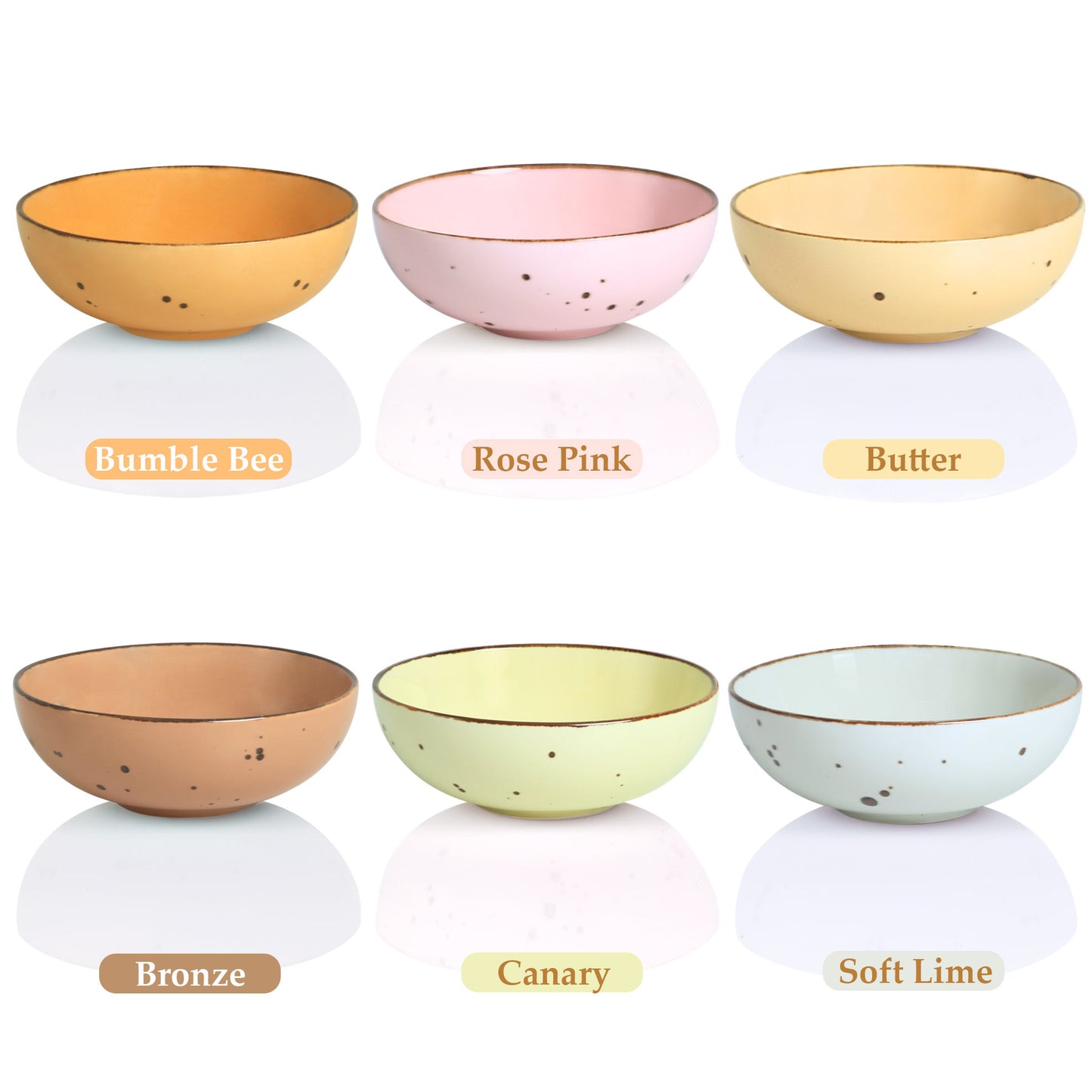 Esfour Round Porcelain Bowls - 18 Ounce - Set of 6 - Microwave, Oven, Dishwasher-Safe, Scratch Resistant, Porcelain Durable Small Dishes Bowls for Cereal, Salad, Pasta, Soup Dessert - Assorted Blossom