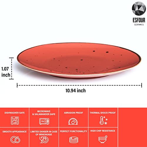 Dinner Plates - 11 in - Vivid Assorted (New - Open Box) - Esfour Ceramics