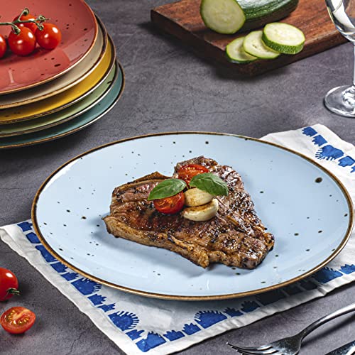 Dinner Plates - 11 in - Vivid Assorted (New - Open Box) - Esfour Ceramics