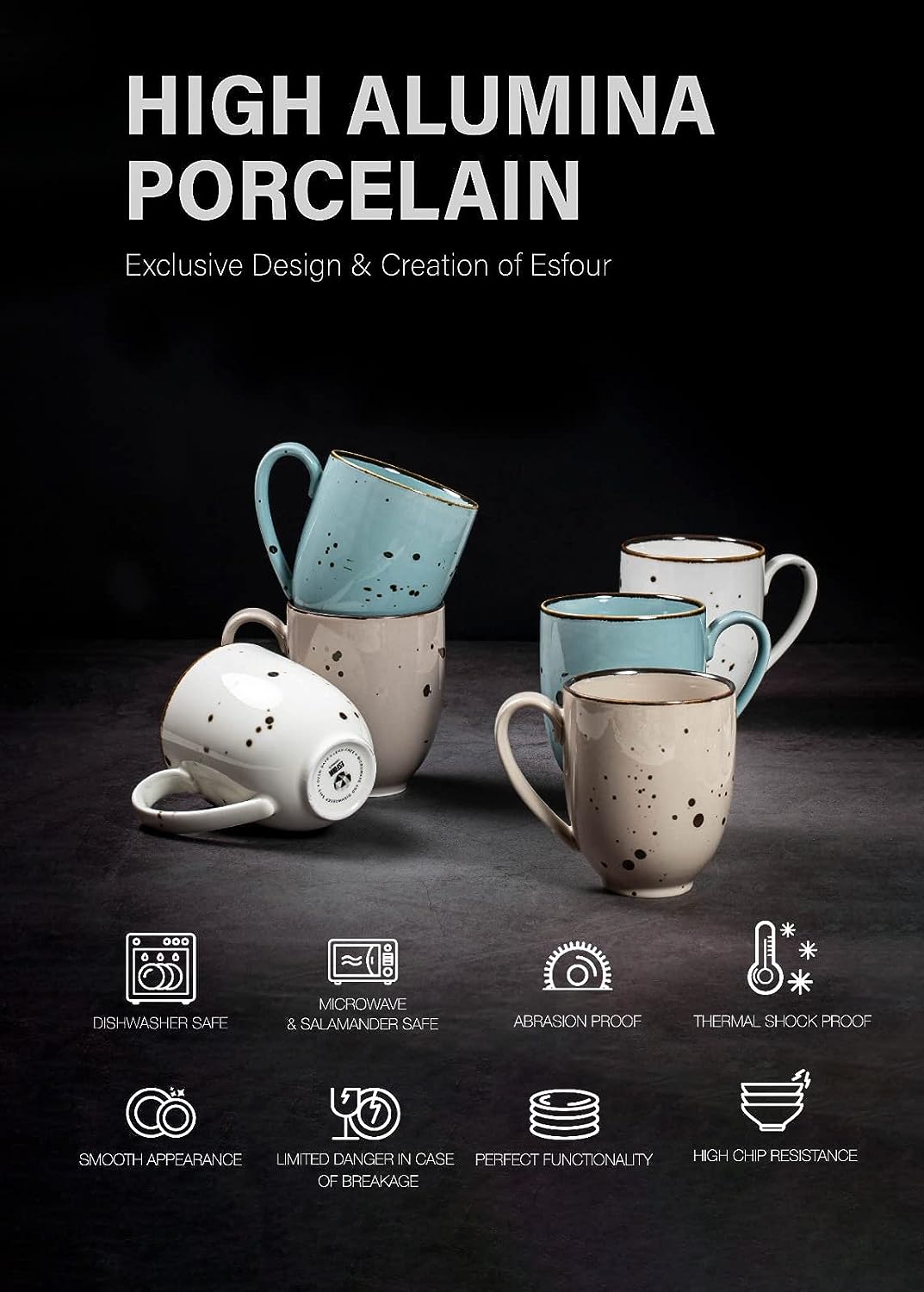 Coffee Mugs (14 oz) – Natural Assorted Colors - Esfour Ceramics