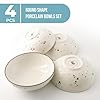 Esfour Round Porcelain Bowls - 18 Ounce - Set of 4 - Microwave, Oven, Dishwasher-Safe, Scratch Resistant, Porcelain Durable Small Dishes Bowls for Cereal, Salad, Pasta, Soup Dessert - Assorted Classic