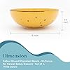 Esfour Round Porcelain Bowls - 18 Ounce - Set of 4 - Microwave, Oven, Dishwasher-Safe, Scratch Resistant, Porcelain Durable Small Dishes Bowls for Cereal, Salad, Pasta, Soup, Dessert - Assorted Vivid