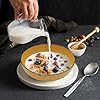 Esfour Round Porcelain Bowls - 18 Ounce - Set of 4 - Microwave, Oven, Dishwasher-Safe, Scratch Resistant, Porcelain Durable Small Dishes Bowls for Cereal, Salad, Pasta, Soup, Dessert - Assorted Vivid